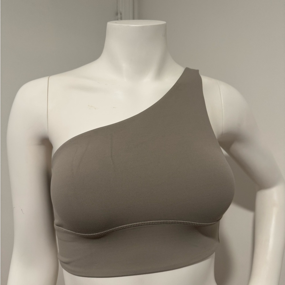 One-Shoulder Taupe Women's Top